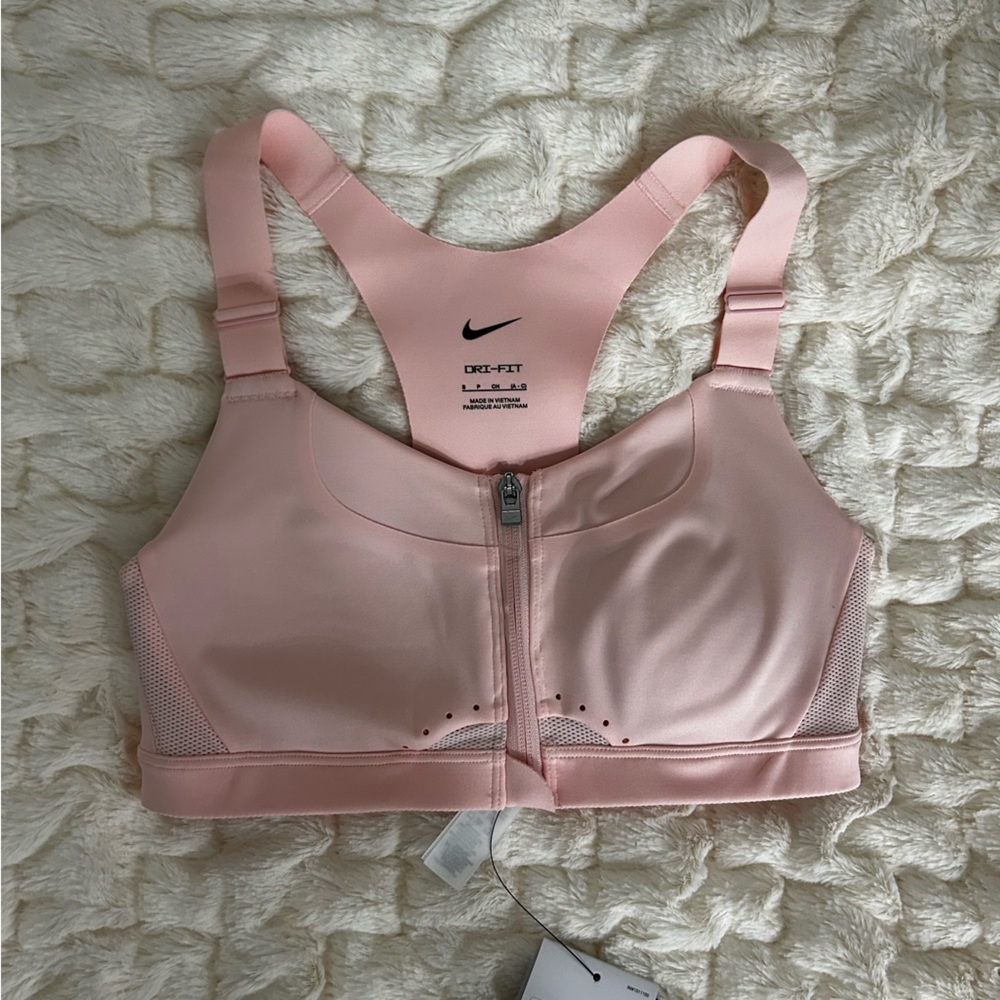 Nike Alpha Dri Fit Sports Bra, front zip, size small NWT